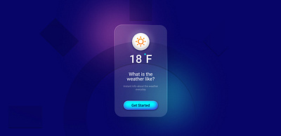 Weather Widget UI blue blur branding design figma glass effect graphic design motion graphics ui ux weather web widget