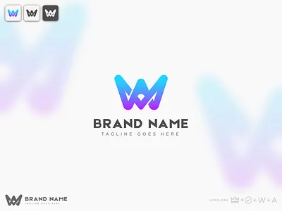 WA / AW Active Logo Design abcdfeghijkuytrslmnop alphabet logo aw logo brand design branding creative creative logo crown design icon symbol shape font letter logo logo logodesign logotype minimalist modern trendy typography logo wa