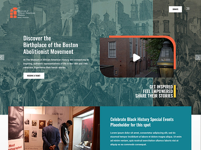 Museum of African American History | Website branding graphic design history museum website ui ui design uiux ux ux design web web design web dev web ui web ux website website design website ui website uiux website ux websites