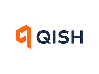 QISH LOGO bank brand branding crypto design graphic design logo logo design minimal modern pay payment qish transfer