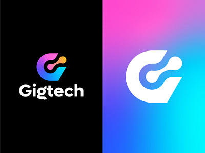 Gigtech Logo Design | Modern Technology Logo Idea brand identity branding colorful creative designer flat logo g logo gradient logo icon logo logo design logo guidelines logomark logos logotype minimalist modern logo sci fi science technology