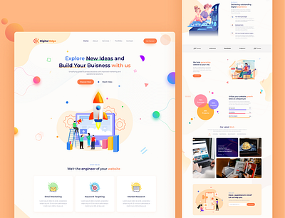 SEO & Digital Marketing Agency Landing Page Design b2b buisness buisness growth creative agency landing page design link building seo agency seo analysis seo landing page start up ui ui design