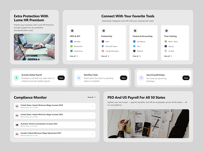 Lume HR - HR Management Platform figmadesign globalhr hrsoftware hrtech payroll uidesign uiux workforcemanagement