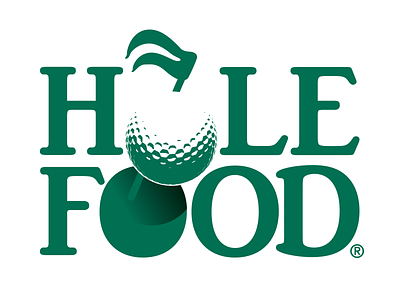 Hole Food ball branding comedy flag food fun golf hole icon logo pastiche sport type
