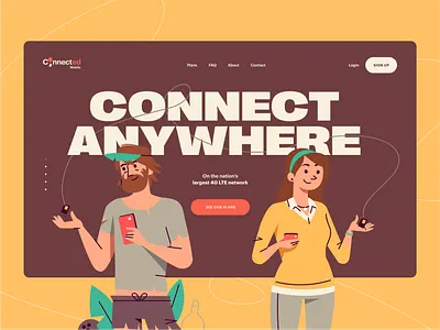 Landing page design character design homepage illustration landing page saas