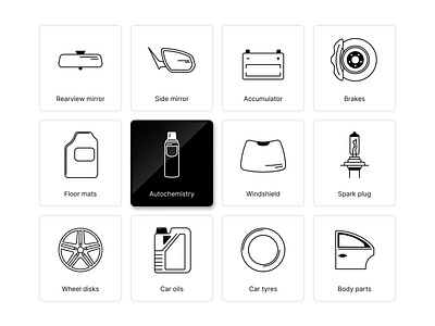 Auto parts catalog auto car catalog design figma icon pack icon set iconography icons parts sketch symbol web