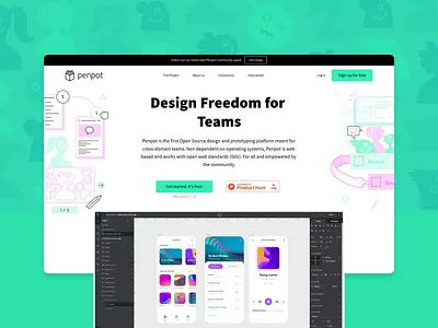 Designing in Penpot design design app figma alternative landing penpot penpot app ui ux website