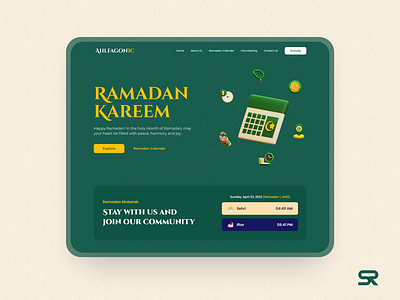 AhlfagonIC Website Design Concept branding community design illustration islam islamic islamic community islamic web islamic website landing page logo ramadan ramadan mubarak ui ui ux ui design ux ux design web website