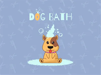 Сute dog illustration cute dog design dog graphic design grooming illustration vector