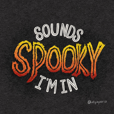 Spooky szn digital lettering procreate retro