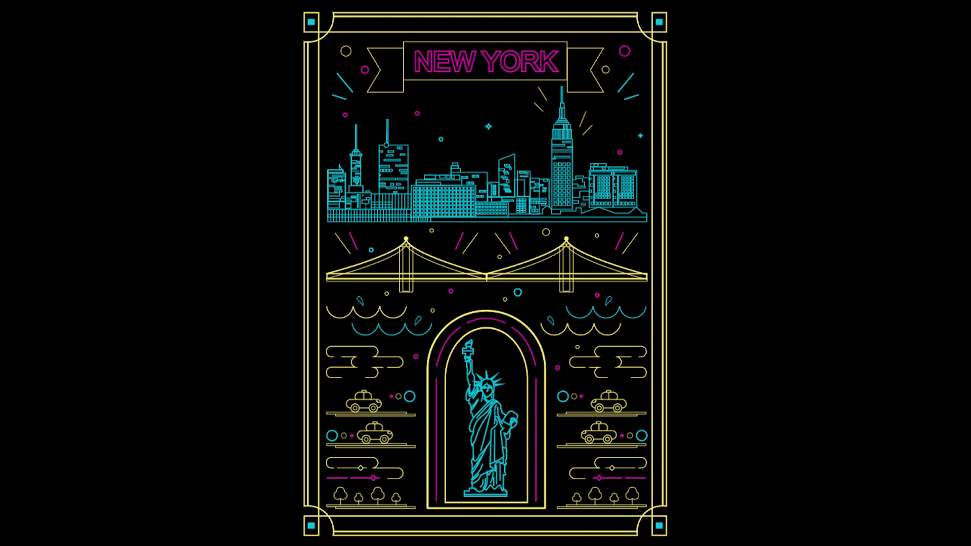 Motion Graphic Poster New York Poster Design. by Weonkyung (Zoe) on