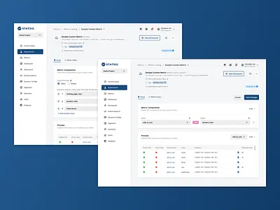 New Custom Metric Creation Page creation flow dashboard metric ui