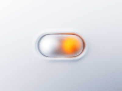 3D Glass Switch 3d animation apple ball button design icon ios iphone island neumorphic orange pill press skeuemorphic sound switch texture tube ui