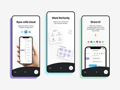 Onboarding screens for mobile app application clean design design figma onboarding ui