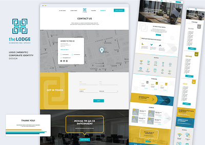 The Lodge Coworking Space - Logo, Web and Brand Identity Design brand identity corporate identity logo ui uiux ux vector visual identity web website