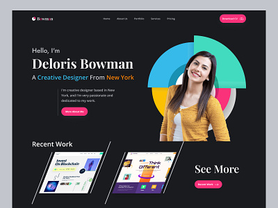 Personal Portfolio Website agency creative cv design homepage landing page landingpage portfolio ui design web webdesign website