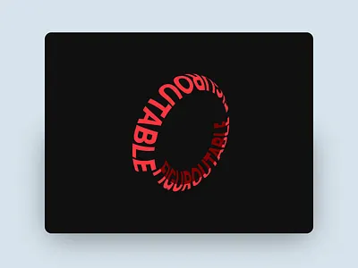 Shape wrap 3d black branding circle design donut graphic design illustration logo poster quote red shape shape wrap text text wrap ui vector wrap