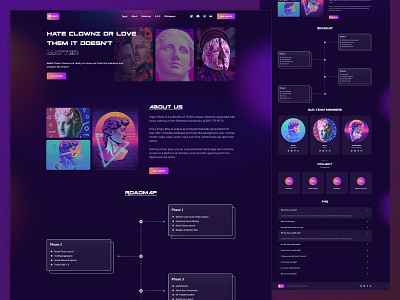 NFT landing page UI animation branding crypto etherium gallery graphic design header landing landingpage nft nft coin nft landing page nft marketplace nft web platform ui uiux ux web website