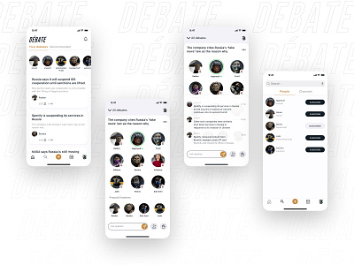 Debate App MVP app interface typography ui ux