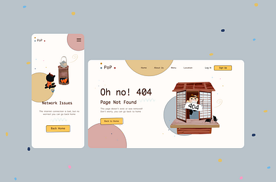 404 Pages UI Design Concept 404 404 page daily ui error error page restaurant page ui ux design