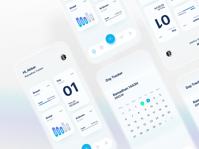 Ramadhan - Tracker II android app calendar dashboard ios ramadhan tracker ui