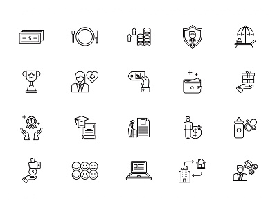 Employee Benefits Icons download employee employee benefits employee icon employee vector free icons free vector freebie graphic design graphicpear icon set icons download ui vector icon