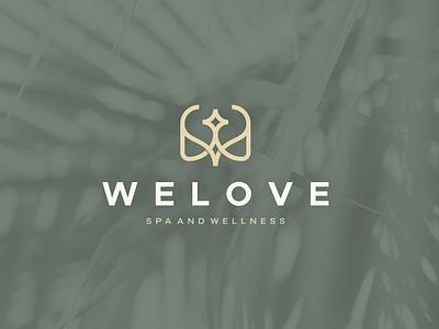 Welove - Spa and Wellness beautiful beauty branding character combination cosmetics design dualmeaning icon illustration logo love spa symbol vector wellness