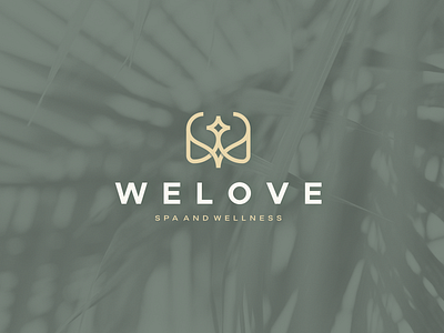 Welove - Spa and Wellness beautiful beauty branding character combination cosmetics design dualmeaning icon illustration logo love spa symbol vector wellness