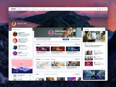 E-learning dashboard dashboard design e learning interface ui