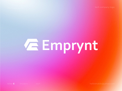 Emprtynt - Approved logo from client. branding computing defi digital e logo ecommerce fintech hardware identity it lettering logo logo designer modern saas software startup symbol tech technology