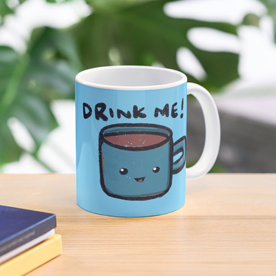 Drink Me! Mug 🇺🇸🇯🇵 cocoa cute drink fall funny illustration japan japanese love procreate