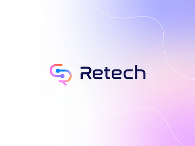 Retech Logo Design - Tech Logo - Tech Company - R Logo brand logo branding gradient logo it logo inspiration r r logo retech logo tech tech company tech logo technology