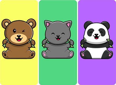 Cute Animal Holding Money symbol