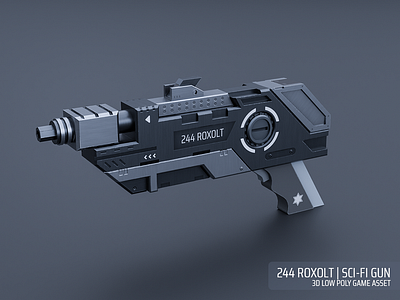 Sci-fi Gun 244 Roxolt 3D Low Poly Game Ready Asset 3d 3d art 3d artist 3d design 3d game asset 3d rendering asset blender cycles design game game asset gun maps render rifle sci fi sci fi gun sci fi rifle texture