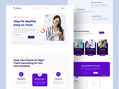 Omidic - Healthcare Landing Page appointment dental diagnosis diagnostic doctor find doctor healthcare homepage hospital landing page medical minimal web website
