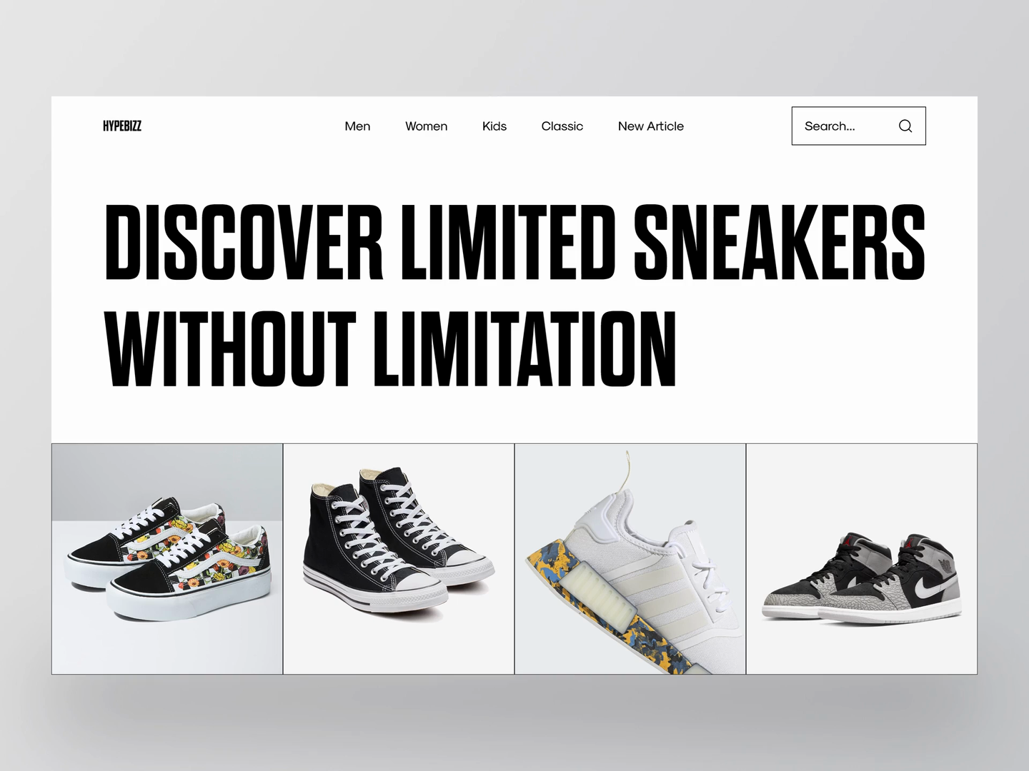 Shoes Store Landing Page by Happy Tri Milliarta for Odama on Dribbble