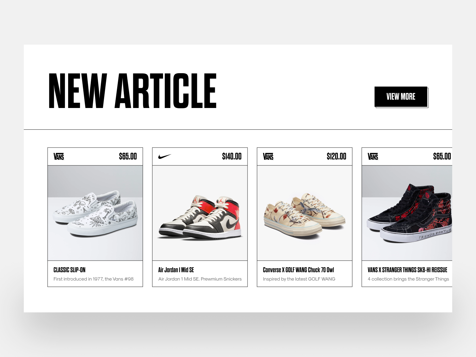 Shoes Store Landing Page by Happy Tri Milliarta for Odama on Dribbble