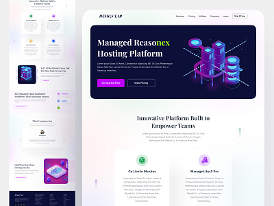 Web Hosting Services - Landing Page design domain hosted hosting landing page minimal ui web design web hosting website wordpress