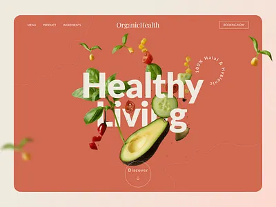 Organic food - Landing page product | sunnyday branding clean concept design food graphic design landing landing page nature organic product product design ui ui design ui ux ux web web design webdesign website