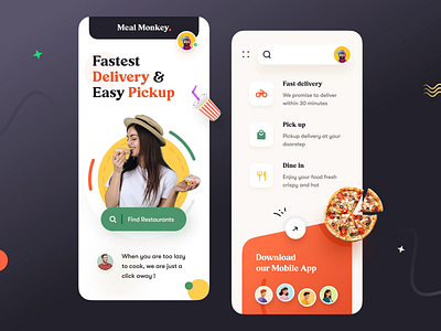 Meal Monkey UI animation ui