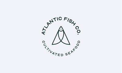Atlantic Fish Co. – Logo Design brand design branding design graphic design lettering logo logo design minimal type typography visual identity