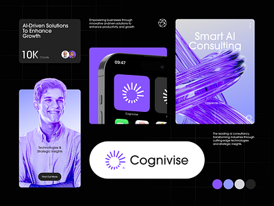 Visual identity for Cognivise🔹 ai aiconsulting artificialintelligence brand brand agency brand and identity brand designer brand identity design brand sign branding businessgrowth design graphic design identity logo logotype minimalistdesign studio visual visual identity