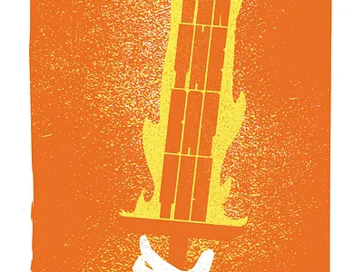 Von The Baptist Poster band fire music poster sword