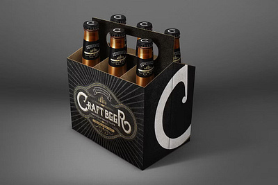 Beer Six Pack Mockup alcohol bar beer beer six pack mockup bottle box can cap cold craft dark drink label pack packaging design packaging mockup pub six six pack mockup sixpack