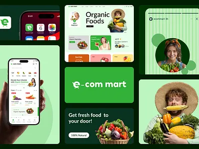 E-com mart Organic Grocery e-commerce Branding CRO UI/UX Design banding branding cro cro ecommerce cro shopify design eco logy ecommerce app design ecommerce wesbite figma graphic design grocery app design grocery branding grocery ui design grocery website logo shopify ecommerce design user interface ux website