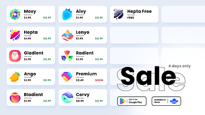 Sales UI Icons Packs Store android app apple branding concept dollar google icon pack icons ios limited market sale store ui user interface ux