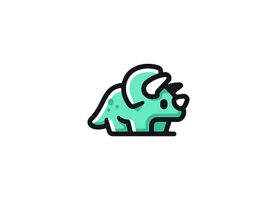 Triceratops Dino character creative cute dino dinosaur mascot playful simple sweet triceratops