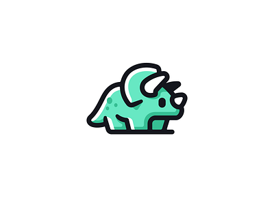 Triceratops Dino character creative cute dino dinosaur mascot playful simple sweet triceratops