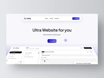 Promo Landing Page for Ultra – the Cloud Service for Photographe animation design minimal promo site ui ultra ux web design