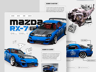 Mazda RX-7 Website - UI Project Study design graphic design ui ux website